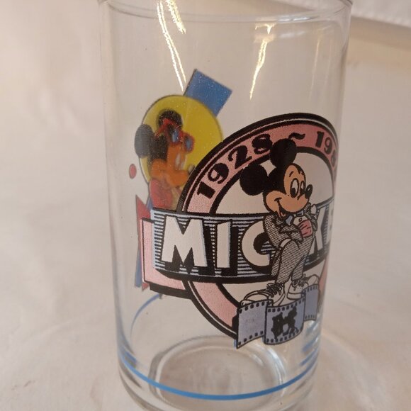 Disney Mickey Mouse Through The Years 1928 - 1988 60th Drinking Glass Sunoco - Picture 9 of 13